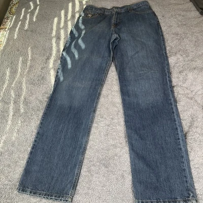 Jeans Cinch 34x36 Black Label lavagem leve solto descontraído faroeste MB90633002 - Imagem 1 de 4