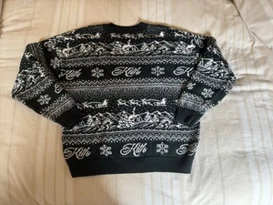 Kith Kithmas Fair Isle Cotton Sweater Scarab (Green) Christmas Only Worn Twice - Picture 1 of 8