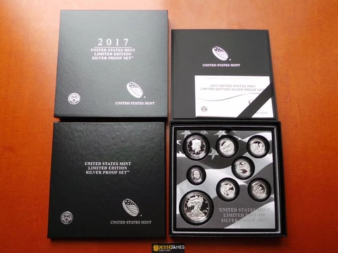 IN STOCK! 2017 S PROOF SILVER EAGLE LIMITED EDITION PROOF SET 17RC IN OGP Cover