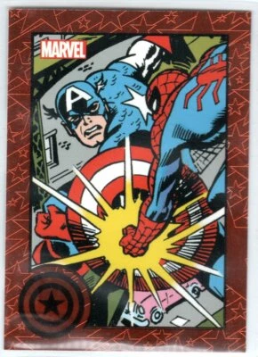 MARVEL UNIVERSE 2014 GREATEST BATTLES EXPANSION RED PARALLEL 106 CAPTAIN AMERICA - Image 1 of 2