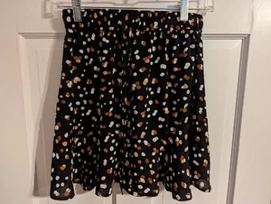 Mi Ami Tie Front Poly Mini Skirt Francesca's Flouncy Polka Dot Ladies sz XS NWT - Picture 1 of 7