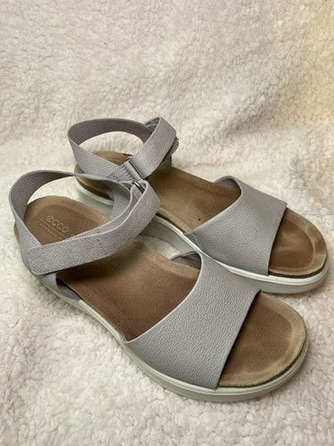 ECCO Sandalo donna in pelle con zeppa grigio sughero 41EU 10 5 US