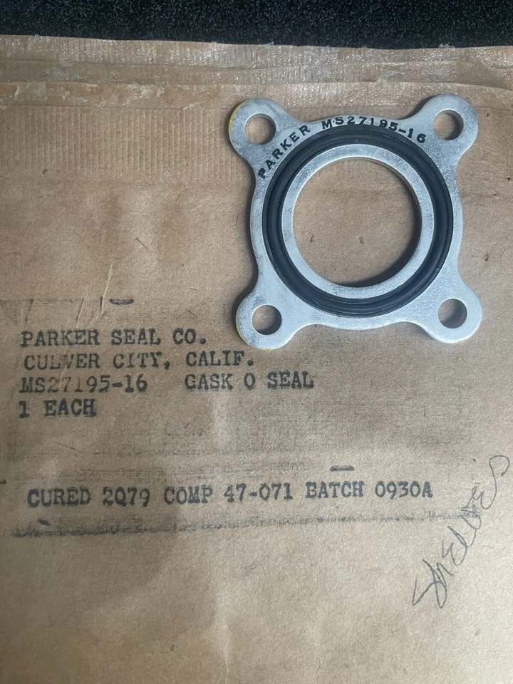 PARKER HANNIFIN PARKER GASK-O-SEAL, MS-SERIES #MS27195-16 - as is airplane part