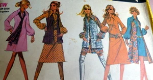 *LOVELY VTG 1970s DRESS & VEST Sewing Pattern 14/36 - Bild 1 von 1