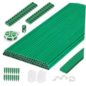 208PCS Garden Stakes Set with 60 Sets Fiberglass Plant Stakes Sticks Supports - Picture 1 of 8