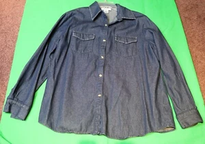 Erena light weight denim jacket size Large with rhinestone's (j671) - Picture 1 of 3
