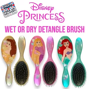 Disney Princess Detangler Hairbrush - Wet Or Dry Hair - Ariel - Belle - Rapunzel - Picture 1 of 26