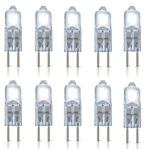 Philips 10W 12V G4 Capsule Halogen Bulbs, 2700K Warm White, Dimmable (10 bulbs) - Picture 1 of 2