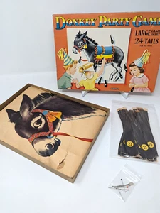 Vintage Donkey Party Game by Saalfield 1950s - Picture 1 of 8