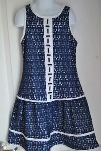 Youth Dress Size 12 by KC Parker Blue and White in Color - Picture 1 of 12