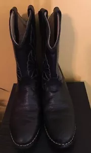 BOTAS NEGRAS DE CUERO MASTERSON VAQUERO TALLA 2.5D; EN MUY BUEN ESTADO - Imagen 1 de 1