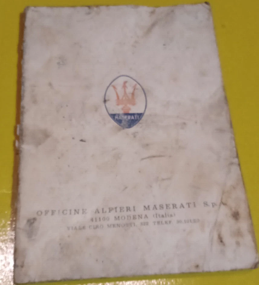 MASERATI LIBRETTO USO E MANUTENZIONE "QUATTRO PORTE MEXICO" ORIGINALE - Immagine 1 di 3