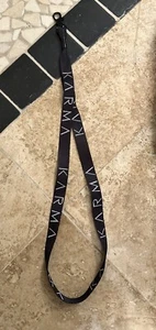 Karma Automotive Key Chain Lanyard Black Vehicle Charm Land Yard Badge Holder - Imagen 1 de 1