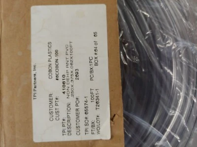 (100ft.) Excelon Non Dehp RNT PVC Tubing, .250 X.375 X .062 . 410610 - Image 1 of 3