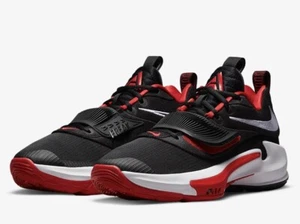 DA0694 003 Nike Zoom Freak 3 Giannis Antetokoumpo Bred Black White Red Sz 9 Mens - Picture 1 of 6