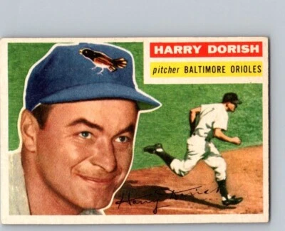 1956 TOPPS BASEBALL #167 HARRY DORISH (GRAY)                 EXMT RE - Image 1 of 2