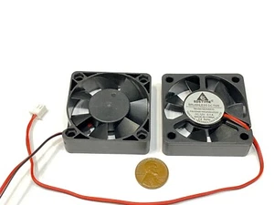 2 Pieces 12v 50mm x 15mm Cooling Fan Brushless Axial 5015 50x50x15mm 2Pin E34 - Picture 1 of 2