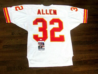 CAMISETA MARCUS ALLEN # 32 KC CHIEFS HOF RB FIRMADA AUTO 75TH WILSON PROLINE JSA  Foto 1 de 4