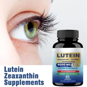 Suplementos de luteína y zeaxantina 8000 mg vitaminas con azafrán para la salud ocular - Imagen 1 de 9