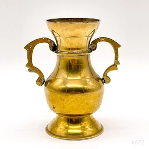 Vintage Henkelvase, Blumenvase, Vase, Dekovase aus Messing Art Brassware 6x11cm - Picture 1 of 11