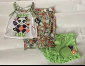 Neu mit Etikett Joe Boxer Mädchen 3-teiliges Pyjama-Set Größe 12 Monate - Bild 1 von 4