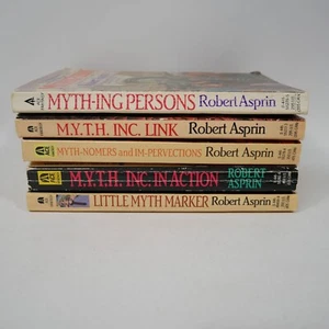 Robert Asprin Myth Adventures Book Lot Of 5 Paperback Fantasy Series - Picture 1 of 3