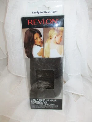 Revlon 2 In 1 Clip In Hair Extension And Braided Pony Wrap - Dark Brown - Image 1 of 4