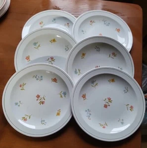 SET 6 PIATTI PRANZO INSALATA BIANCO FIORE CORNING CENTURA - Foto 1 di 5