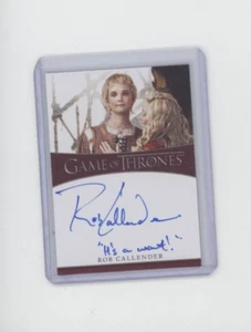 JUEGO DE TRONOS HIERRO AUTÓGRAFO INSCRIPCIÓN ROB CALLENDER CLARENZO FIRMADO 2 - Imagen 1 de 1