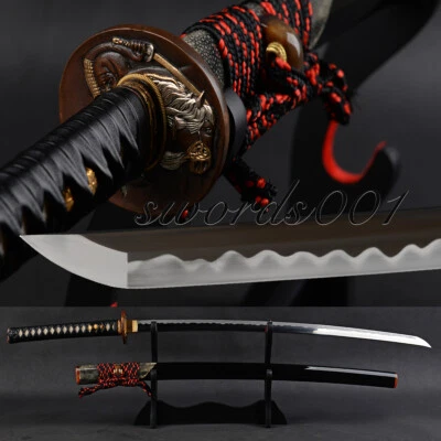Rayskin Saya Japanese Samurai Katana Sword Clay Tempered T10 Carbon Steel Blade  - Image 1 of 4