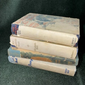 Lot of 4 Vintage Antique Books Decorative Readable Paper covers - Foto 1 di 8