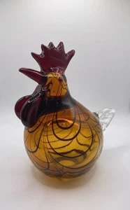 Gallo in vetro soffiato a mano stile Murano - Foto 1 di 6