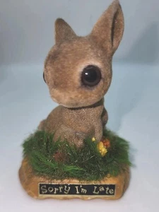 De colección Josef Originales Conejo Flocado Marrón Ojos de Vidrio Lo siento Llego Tarde - Imagen 1 de 9