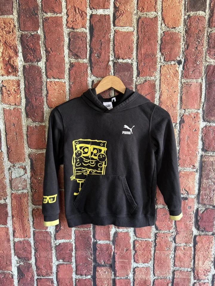 Puma Bob Esponja Pantalones Cuadrados Sudadera con Capucha Negra Súper Genial Juvenil S/M Foto 1 de 3