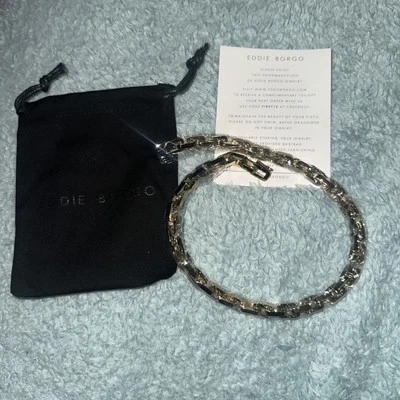 Collar y pendientes Eddie Borgo Supra eslabón tallado a mano chapado en oro de 12K Foto 1 de 4