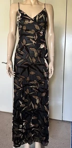 Vintage Y2K Regime LA Long Maxi Slip Dress Velvet Flocked Fairy Punk Large - Picture 1 of 13