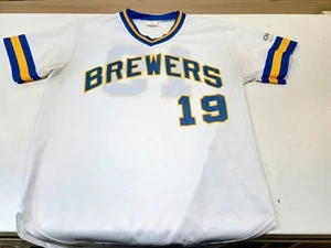Camiseta deportiva Milwaukee Brewers Robin Yount #19 blanca SGA Giveaway adulto XL estado limpio - Imagen 1 de 5