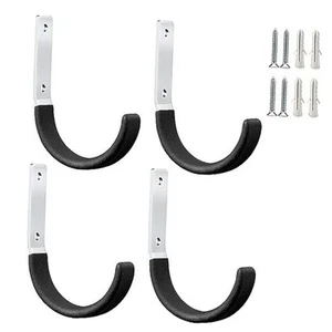 Heavy Duty Steel Garage Hooks,Garage Storage Utility Hooks,Heavy Black 4 Pack - Picture 1 of 8