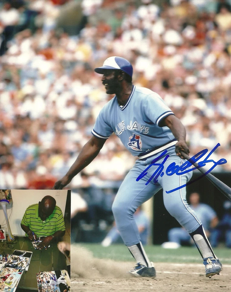 FOTO 8x10 firmada autografiada por Rico Carty Toronto Blue Jays con certificado de autenticidad de acción Foto 1 de 1