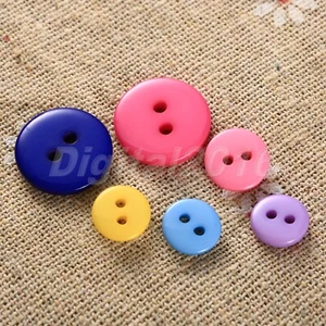 100PCS Mixed Color Resin Sewing Buttons 2 Hole For Sewing Scrapbooking Art Craft - Picture 1 of 12