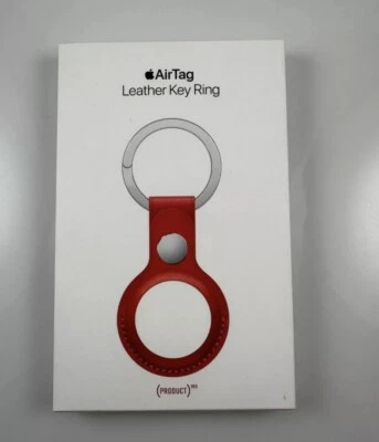 Подлинный Apple AirTag кожи кольцо для ключей - (ПРОДУКТ) красный (MK103ZM/A) - новый в коробке - Изображение 1 из 2