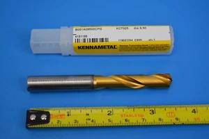 Taladro refrigerante pasante de carburo Kennametal 9,5 mm B051A09500CPG KC7325 - Imagen 1 de 4