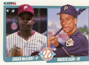 1990 Fleer Baseball Card #650 - Chuck McElroy / Moises Alou MLP, RC - Pittsburgh