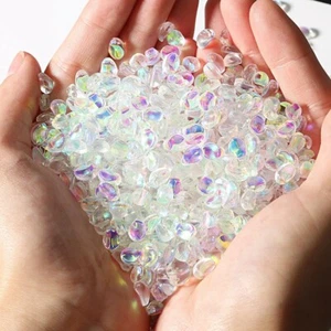 50pcs 8x6mm Teardrop Crystal Glass Pendants Loose Beads Lot for Jewelry Making - Picture 1 of 22