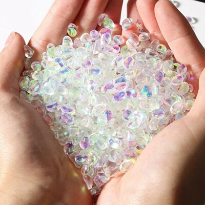 50pcs 8x6mm Teardrop Crystal Glass Pendants Loose Beads Lot for Jewelry Making - Image 1 of 4