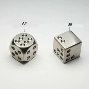 Solid TC4 Titanium Alloy Creative Dice EDC Toy KTV Entertainment Supplies EDC - Picture 1 of 10