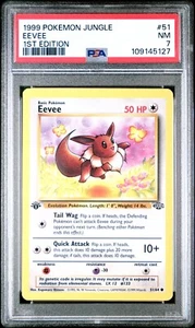 Pokémon Jungle Eevee 1999 primera edición PSA 7 casi como nuevo #51 🔥 - Imagen 1 de 3