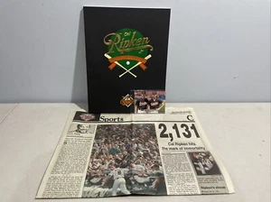 Bundle Of MLB Cal Ripken Jr. Includes 1995 Commemorative Book Newspaper & Card - Picture 1 of 20