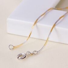 9ct 9k Yellow& White GOLD Plated Ladies Lovely Necklace , L= 27.5" Gift , UK