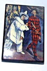 Made in Russia Vtg Trinket Box Cezanne Pierrot Harlequin Pushkin Museum Fine Art - Bild 1 von 13